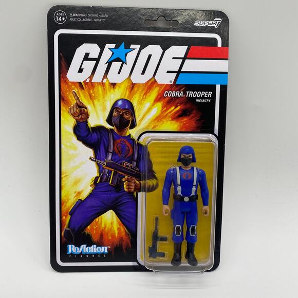 G.I. Joe Cobra Trooper Infantry Reaction Figures Super 7 Hasbro 2021 New Sealed - Picture 4 of 4